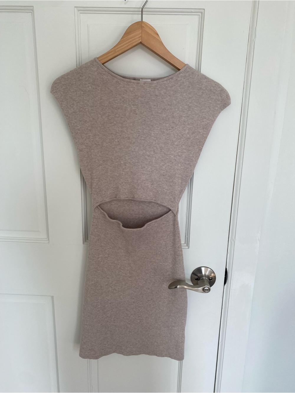 Aritzia Oat Cutout Dress